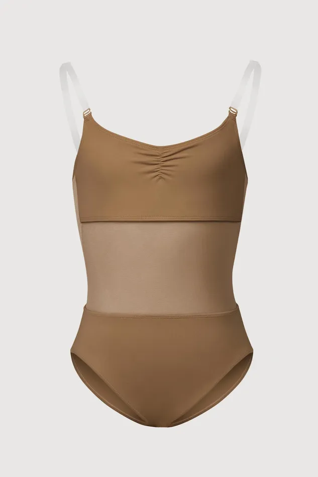 Children Girls Sunna Mesh Panel Bodysuit Almond Underwear Bloch