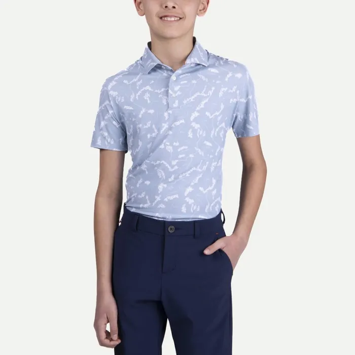 Kids Boys039 Golfer Polo SS Blue Fogwhite KJUS Polos