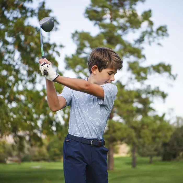 Kids Boys039 Golfer Polo SS Blue Fogwhite KJUS Polos