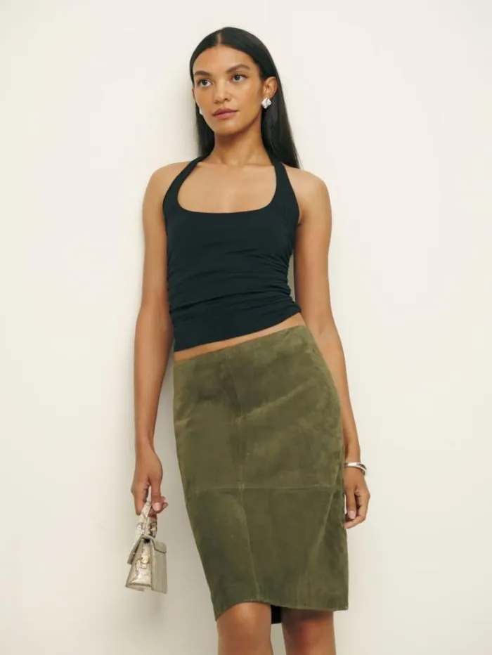 The Reformation Molly Knit Top Black 8211 Clothing