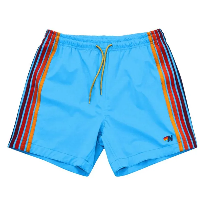5 Stripe Flex Shorts 8211 Neon Blue Men Aviator Nation Shorts