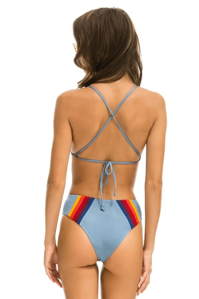 5 Stripe HiWaisted Bikini Bottoms 8211 Islanda Women Aviator Nation Swim Bottoms