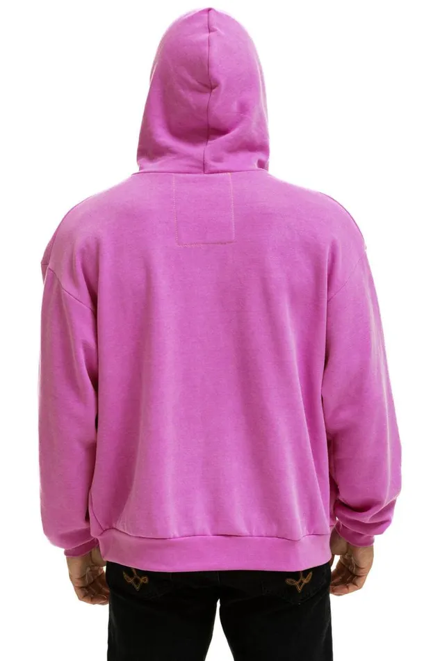 5 Stripe Relaxed Zip Hoodie 8211 Magenta Orange Yellow WomenMen Aviator Nation Hoodies