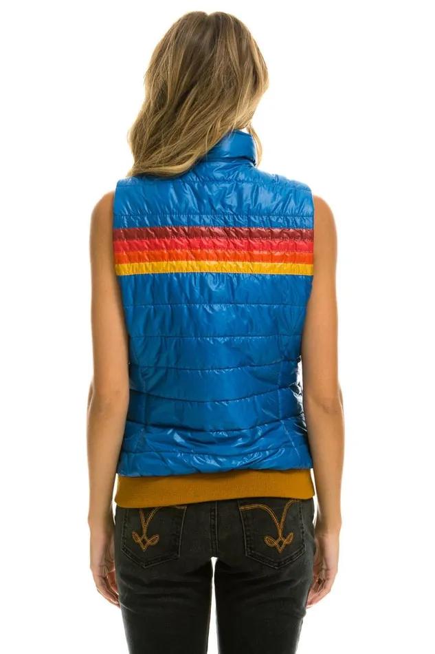 5 Stripe Vest 8211 Glossy Snorkel Blue Women Aviator Nation Vests