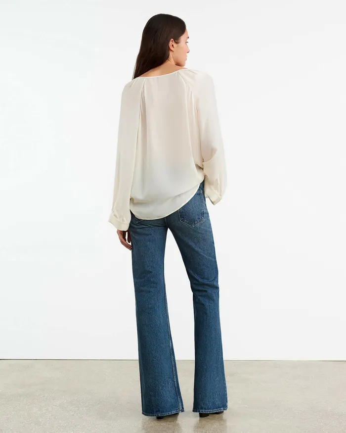 ACADIA SILK BLOUSE Ivory Women Nili Lotan Tops