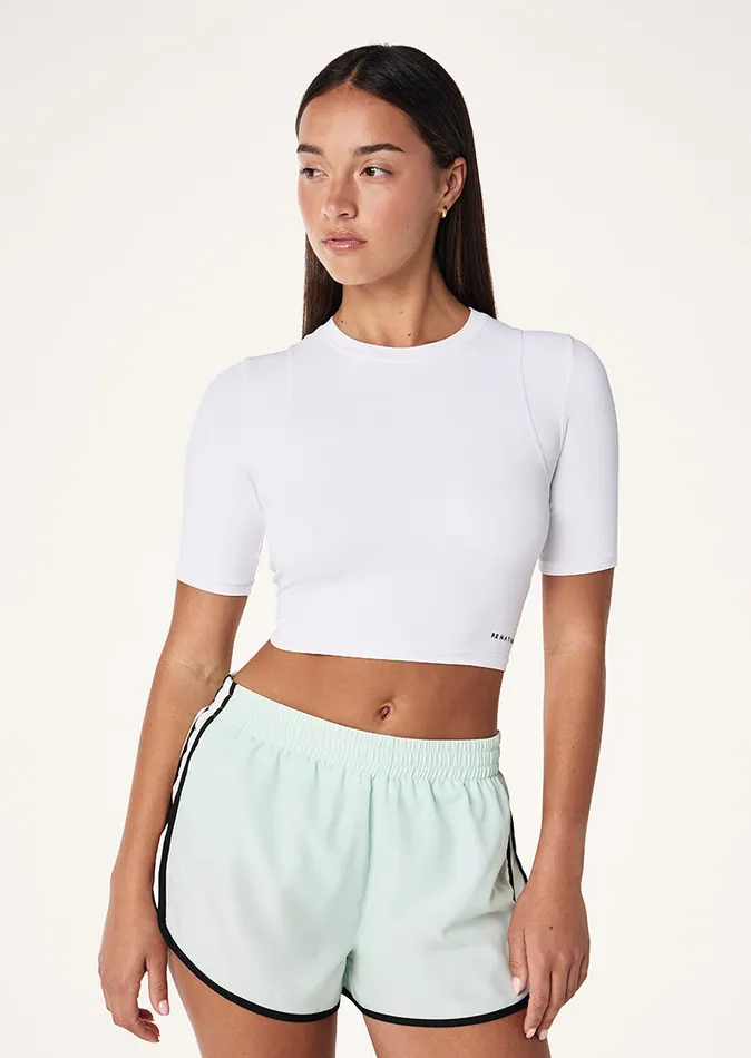 ActiveLite ELEMENTAL CROP TEE IN OPTIC WHITE PE Nation Women