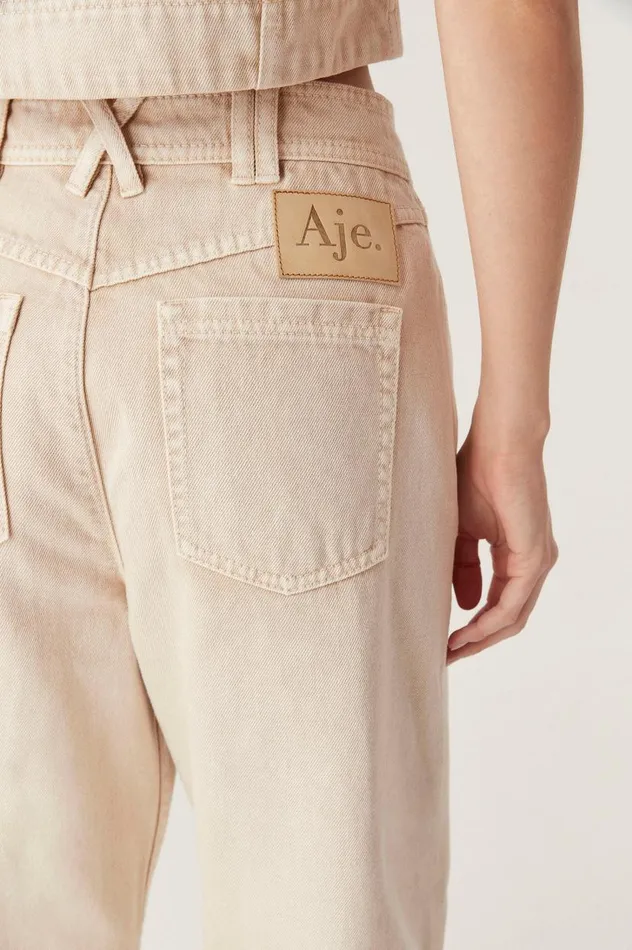 Aje Denim Effie Braided Denim Jeans Stone 8211 Women Aje Denim Effie Braided Denim Jeans Stone 8211 Women