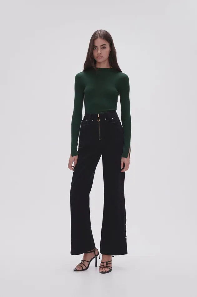 Aje Denim Willa Wide Leg Jeans Black 8211 Women