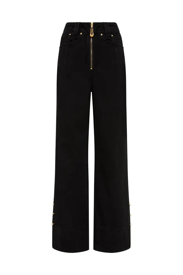 Aje Denim Willa Wide Leg Jeans Black 8211 Women Aje Denim Willa Wide Leg Jeans Black 8211 Women