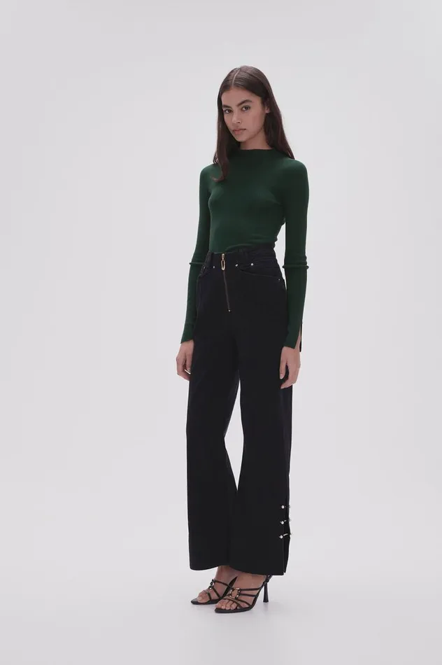 Aje Denim Willa Wide Leg Jeans Black 8211 Women Aje Denim Willa Wide Leg Jeans Black 8211 Women