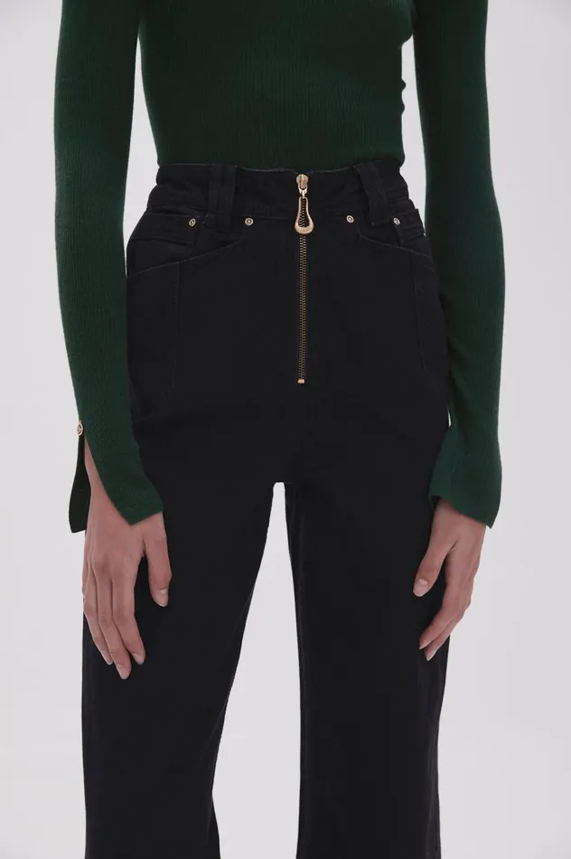 Aje Denim Willa Wide Leg Jeans Black 8211 Women Aje Denim Willa Wide Leg Jeans Black 8211 Women