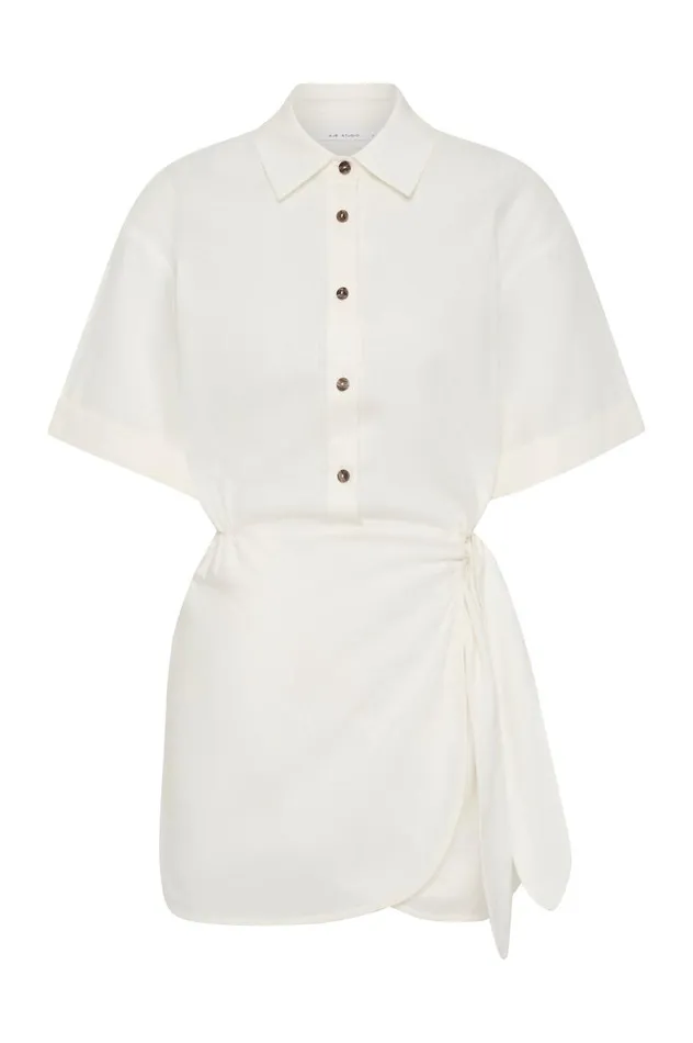 Aje Dresses Airlie Mini Shirt Dress White 8211 Women Aje Dresses Airlie Mini Shirt Dress White 8211 Women