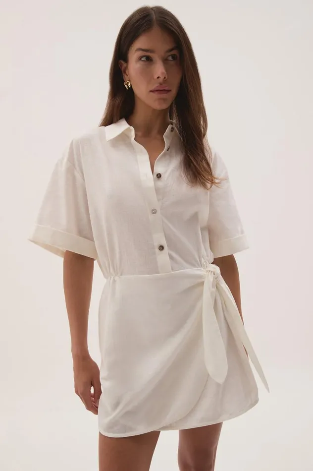 Aje Dresses Airlie Mini Shirt Dress White 8211 Women Aje Dresses Airlie Mini Shirt Dress White 8211 Women