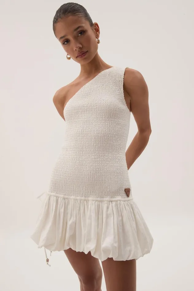 Aje Dresses Airlie One Shoulder Mini Dress White 8211 Women