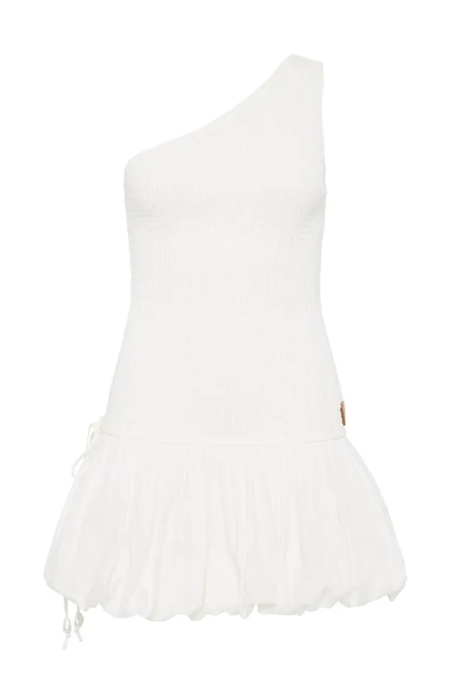 Aje Dresses Airlie One Shoulder Mini Dress White 8211 Women Aje Dresses Airlie One Shoulder Mini Dress White 8211 Women