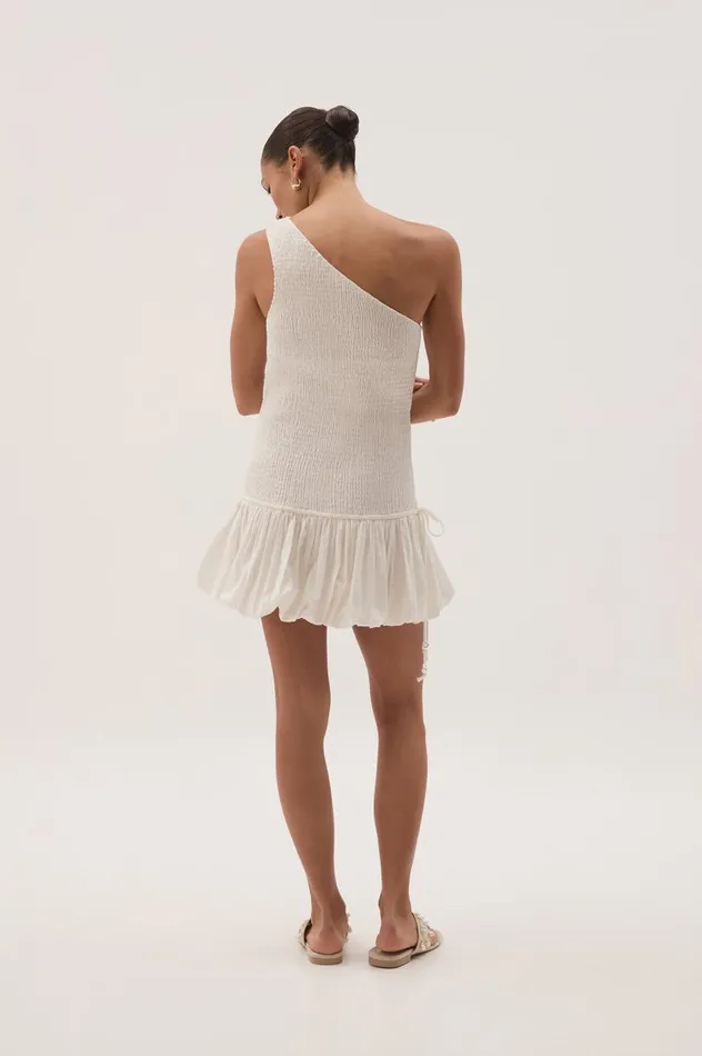 Aje Dresses Airlie One Shoulder Mini Dress White 8211 Women Aje Dresses Airlie One Shoulder Mini Dress White 8211 Women