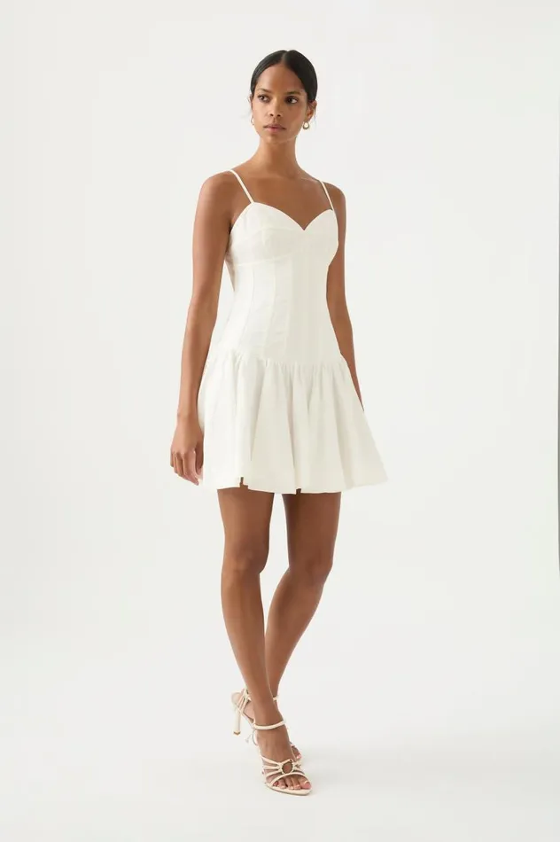 Aje Dresses Anastasia Panelled Mini Dress Ivory 8211 Women Aje Dresses Anastasia Panelled Mini Dress Ivory 8211 Women