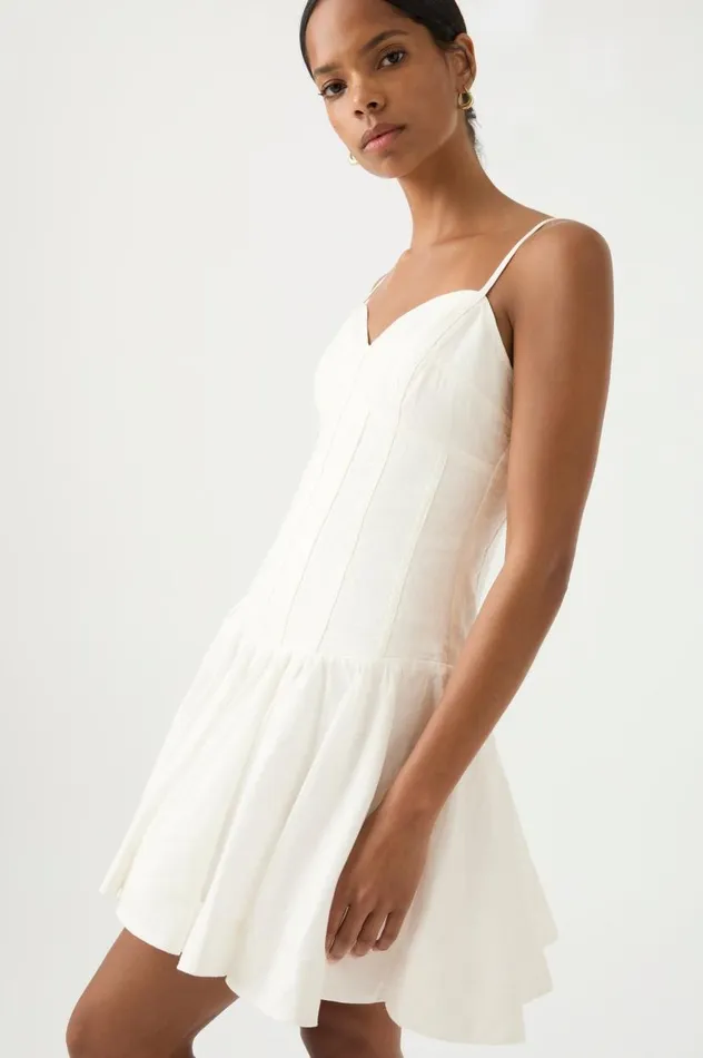 Aje Dresses Anastasia Panelled Mini Dress Ivory 8211 Women Aje Dresses Anastasia Panelled Mini Dress Ivory 8211 Women