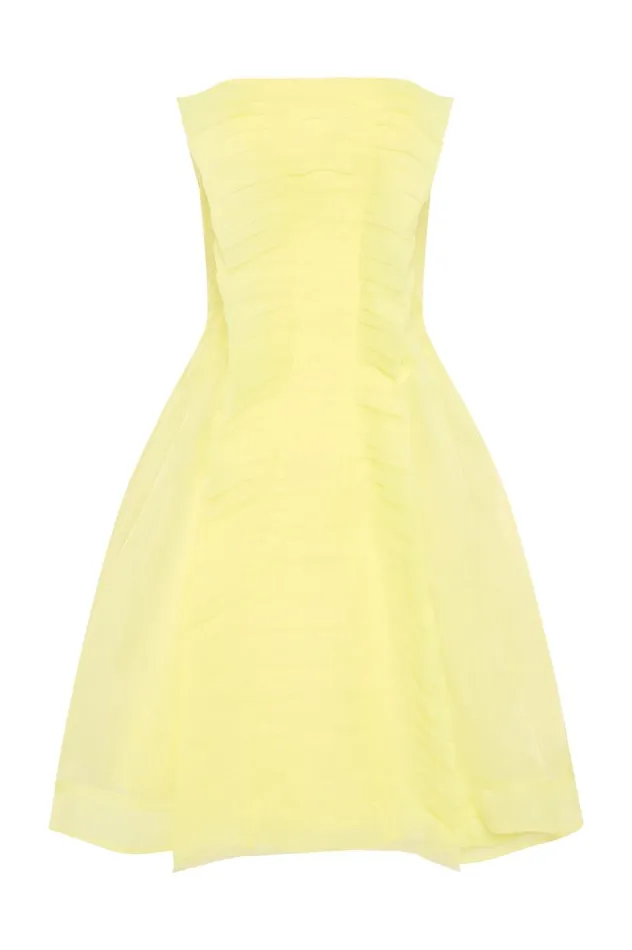 Aje Dresses Astrid Strapless Mini Dress Soft Lemon Yellow 8211 Women Aje Dresses Astrid Strapless Mini Dress Soft Lemon Yellow 8211 Women