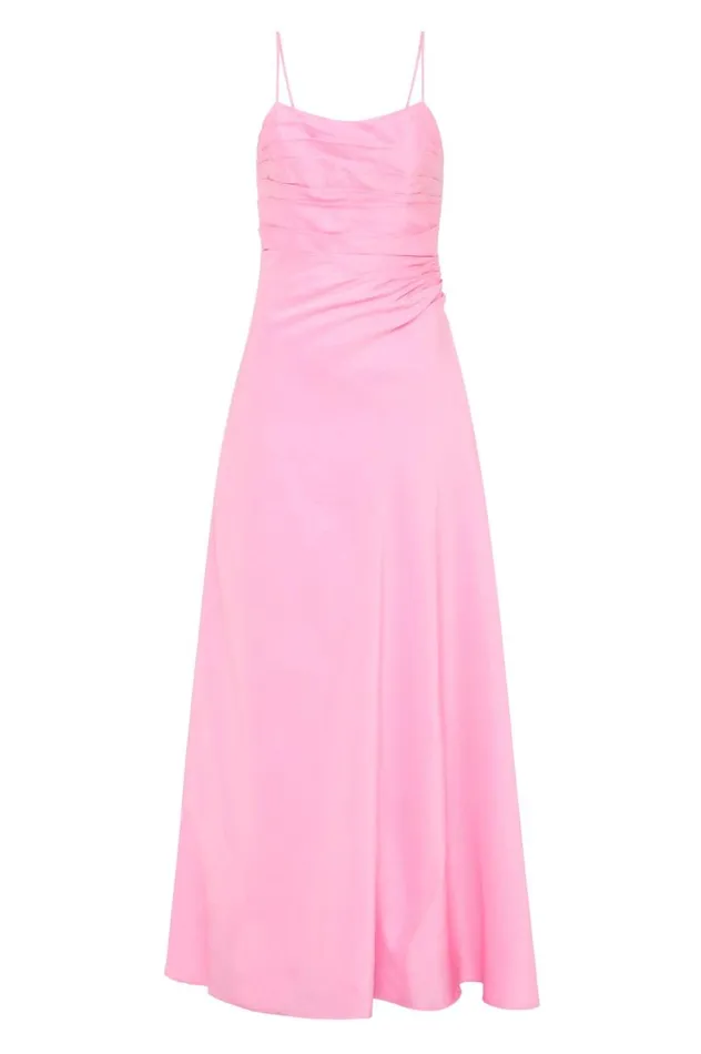 Aje Dresses Clarice Draped Maxi Dress Bon Bon Pink 8211 Women Aje Dresses Clarice Draped Maxi Dress Bon Bon Pink 8211 Women
