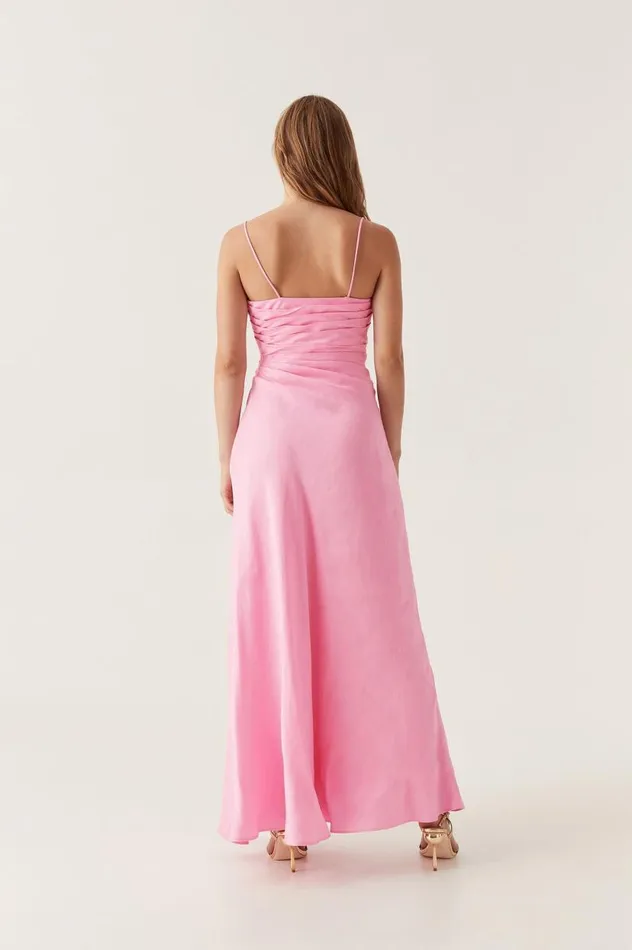 Aje Dresses Clarice Draped Maxi Dress Bon Bon Pink 8211 Women Aje Dresses Clarice Draped Maxi Dress Bon Bon Pink 8211 Women