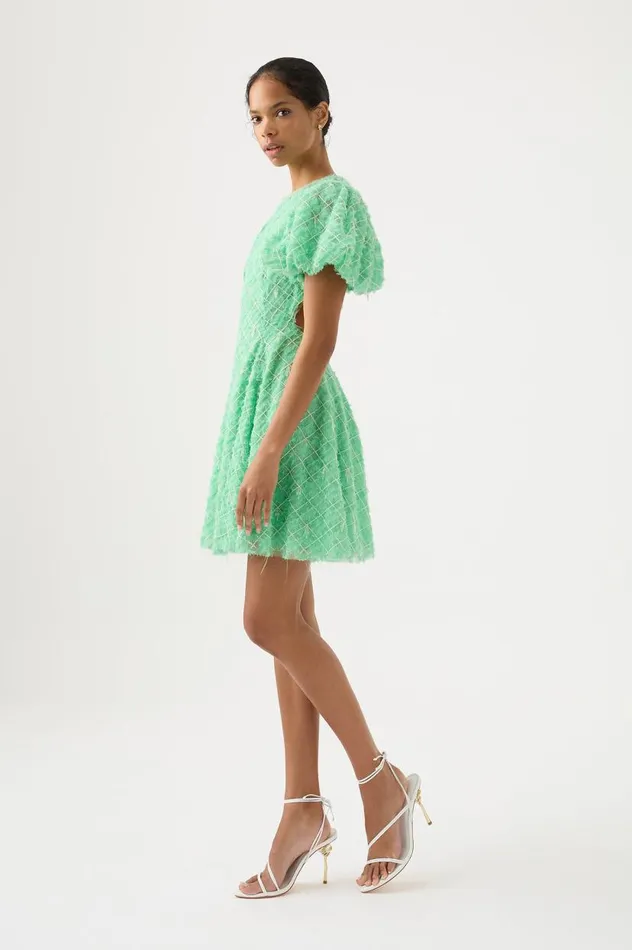 Aje Dresses Context Embellished Mini Dress Marine Green 8211 Women Aje Dresses Context Embellished Mini Dress Marine Green 8211 Women