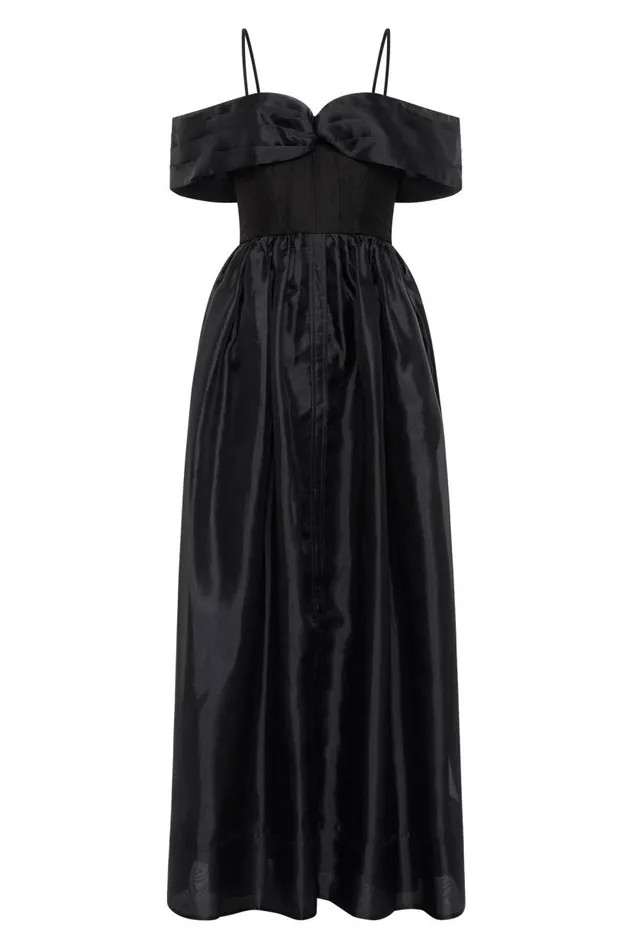 Aje Dresses Cordelia Corseted Maxi Dress Black 8211 Women Aje Dresses Cordelia Corseted Maxi Dress Black 8211 Women
