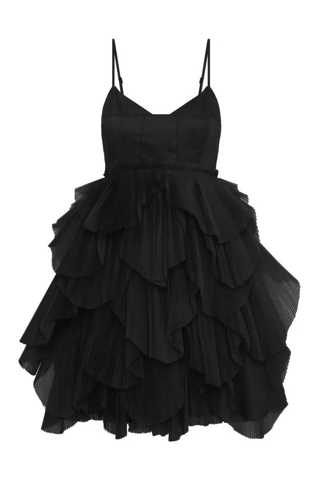 Aje Dresses Elsie Pleat Mini Dress Black 8211 Women Aje Dresses Elsie Pleat Mini Dress Black 8211 Women