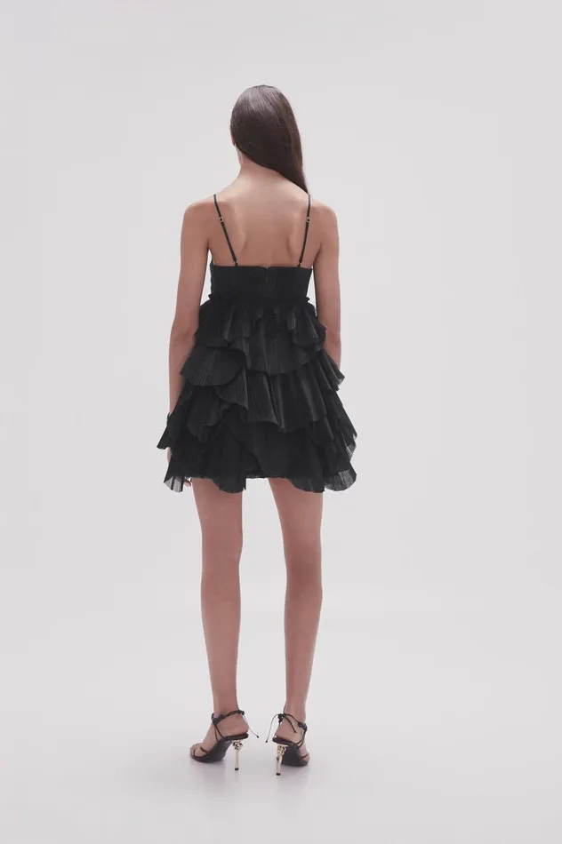Aje Dresses Elsie Pleat Mini Dress Black 8211 Women Aje Dresses Elsie Pleat Mini Dress Black 8211 Women