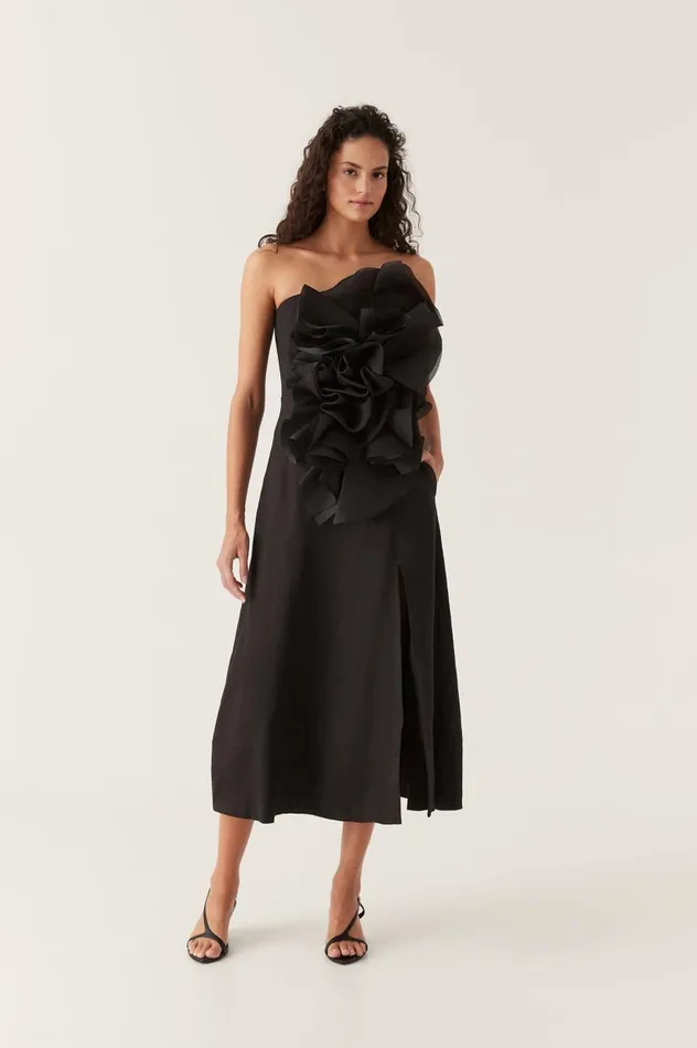 Aje Dresses Energy Midi Dress Black 8211 Women Aje Dresses Energy Midi Dress Black 8211 Women
