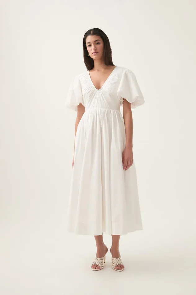 Aje Dresses Esmerie Midi Dress Ivory 8211 Women
