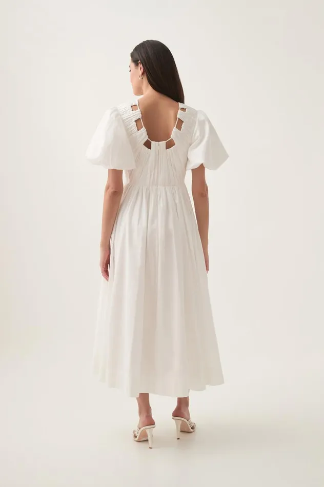 Aje Dresses Esmerie Midi Dress Ivory 8211 Women Aje Dresses Esmerie Midi Dress Ivory 8211 Women