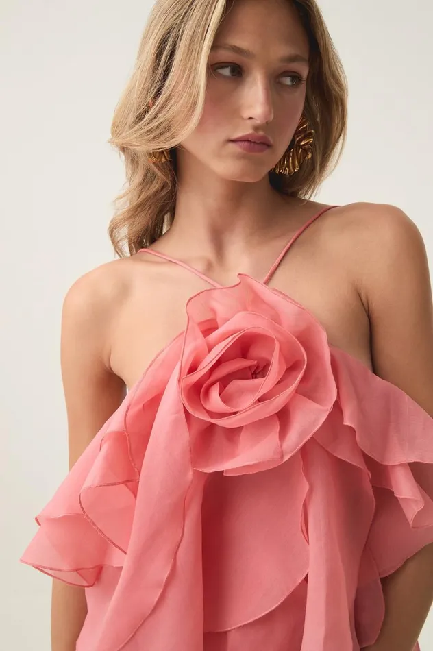 Aje Dresses Pandorea Layered Mini Dress Washed Coral 8211 Women Aje Dresses Pandorea Layered Mini Dress Washed Coral 8211 Women