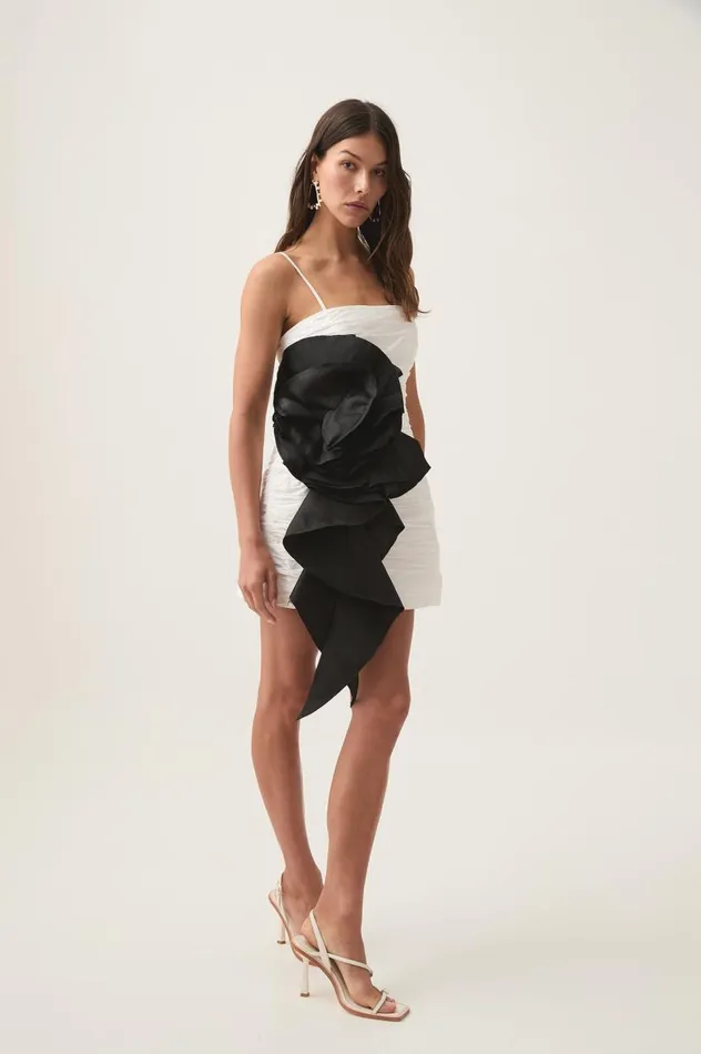 Aje Dresses Potion Spiral Mini Dress Ivoryblack 8211 Women Aje Dresses Potion Spiral Mini Dress Ivoryblack 8211 Women