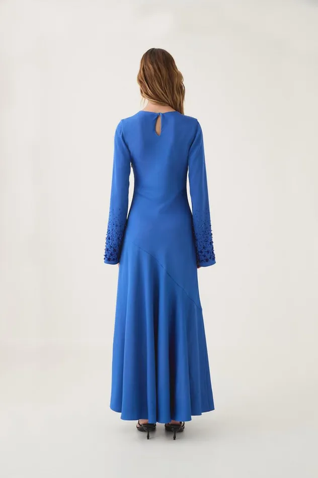Aje Dresses Weylyn Sequin Cuff Maxi Dress Cobalt Blue 8211 Women Aje Dresses Weylyn Sequin Cuff Maxi Dress Cobalt Blue 8211 Women