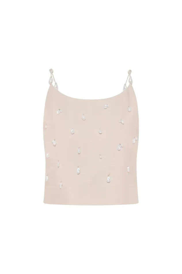 Aje Matching Sets Akoya Crop Top Oatmeal 8211 Women Aje Matching Sets Akoya Crop Top Oatmeal 8211 Women