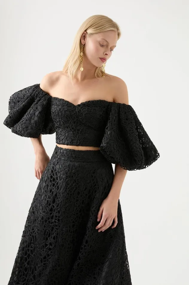 Aje Matching Sets Patina Lace Top Black 8211 Women