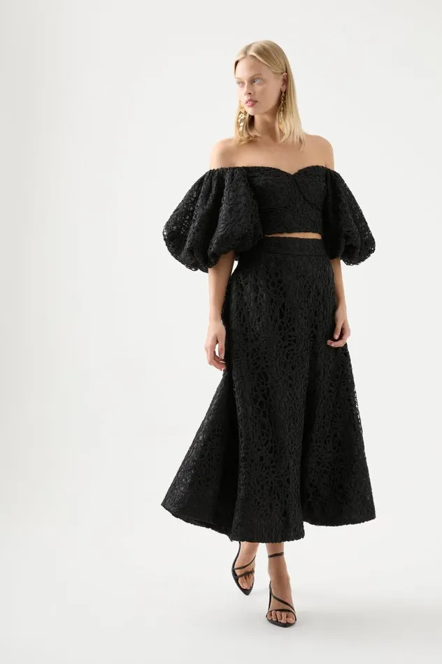 Aje Matching Sets Patina Lace Top Black 8211 Women Aje Matching Sets Patina Lace Top Black 8211 Women