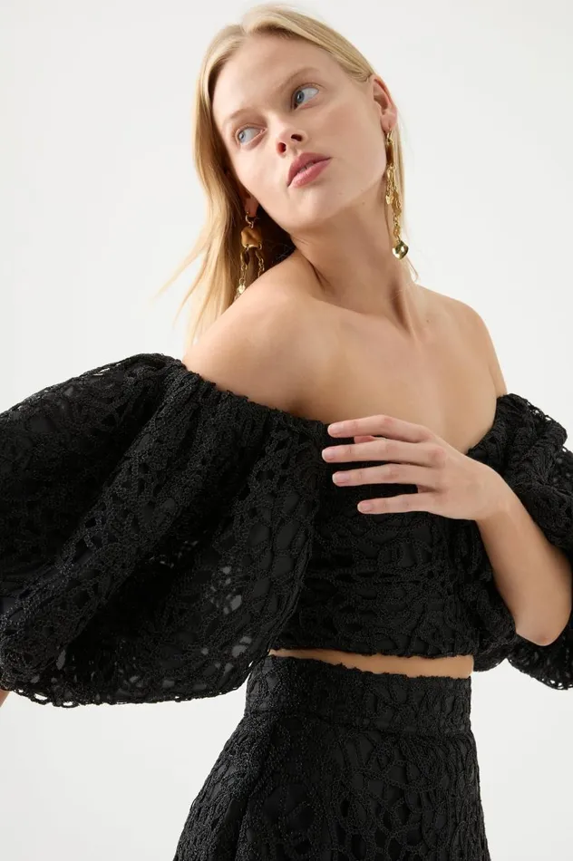 Aje Matching Sets Patina Lace Top Black 8211 Women Aje Matching Sets Patina Lace Top Black 8211 Women