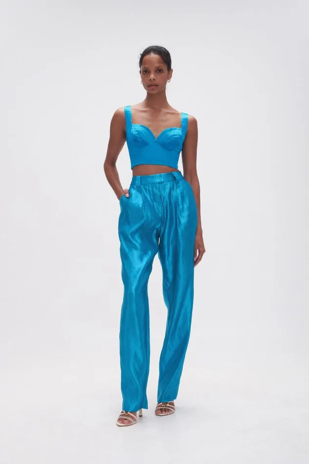 Aje Pants Gracious Pant Azure Blue 8211 Women