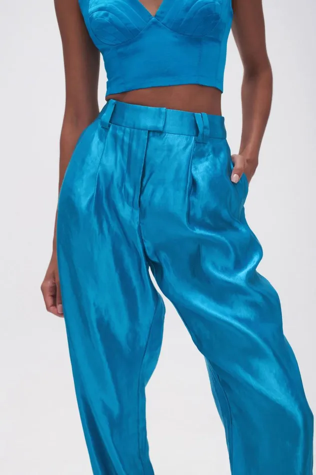 Aje Pants Gracious Pant Azure Blue 8211 Women Aje Pants Gracious Pant Azure Blue 8211 Women