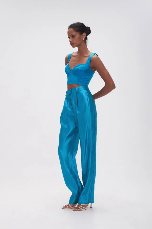 Aje Pants Gracious Pant Azure Blue 8211 Women Aje Pants Gracious Pant Azure Blue 8211 Women