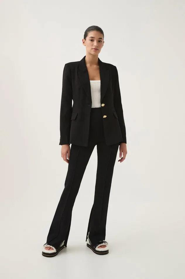 Aje Pants Isobel Split Hem Knit Pant Black 8211 Women Aje Pants Isobel Split Hem Knit Pant Black 8211 Women