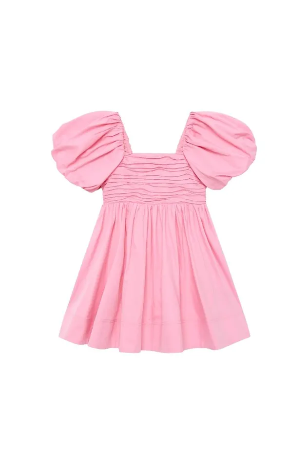 Aje Piper Puff Sleeve Dress Ballet Pink 8211 Kids