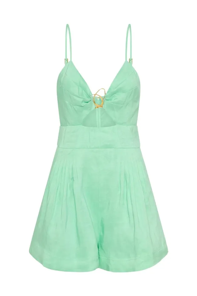 Aje Playsuits and Jumpsuits Simone Ring Cut Out Playsuit Marine Green 8211 Women Aje Playsuits and Jumpsuits Simone Ring Cut Out Playsuit Marine Green 8211 Women
