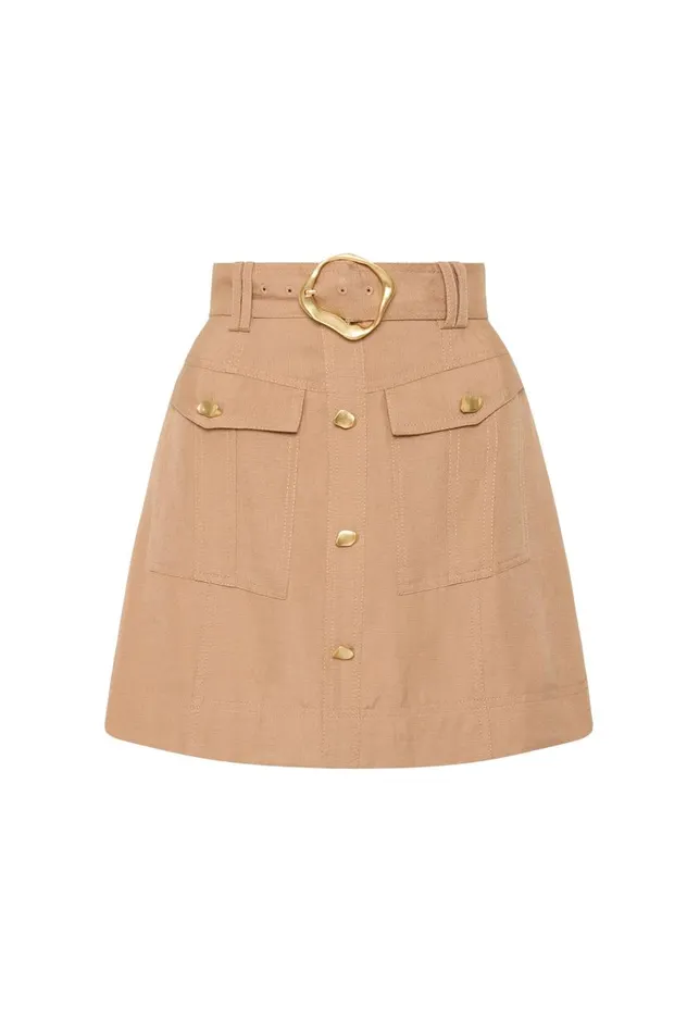 Aje Skirts Beacon Utility Mini Skirt Ecru Beige 8211 Women Aje Skirts Beacon Utility Mini Skirt Ecru Beige 8211 Women