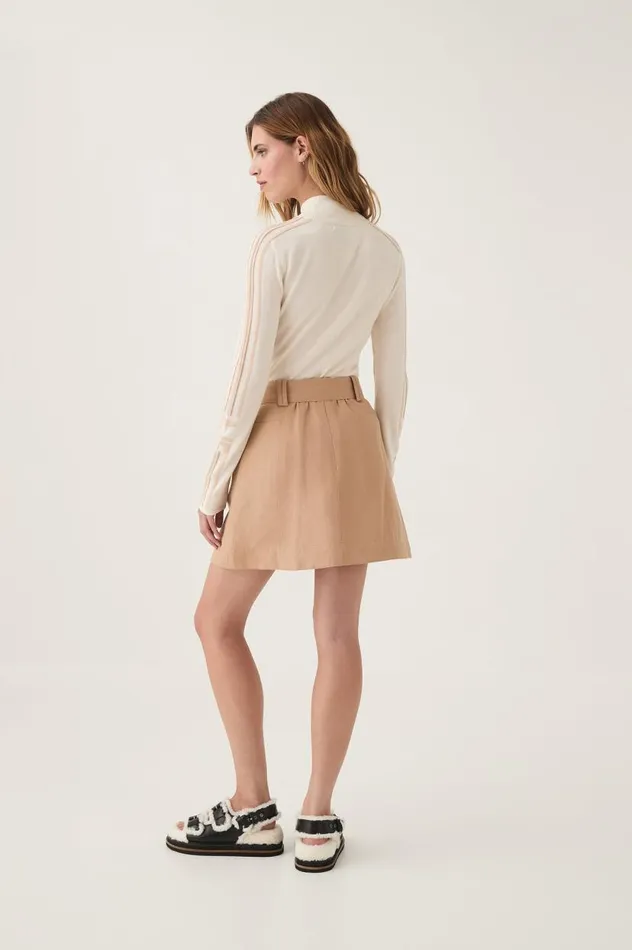 Aje Skirts Beacon Utility Mini Skirt Ecru Beige 8211 Women Aje Skirts Beacon Utility Mini Skirt Ecru Beige 8211 Women