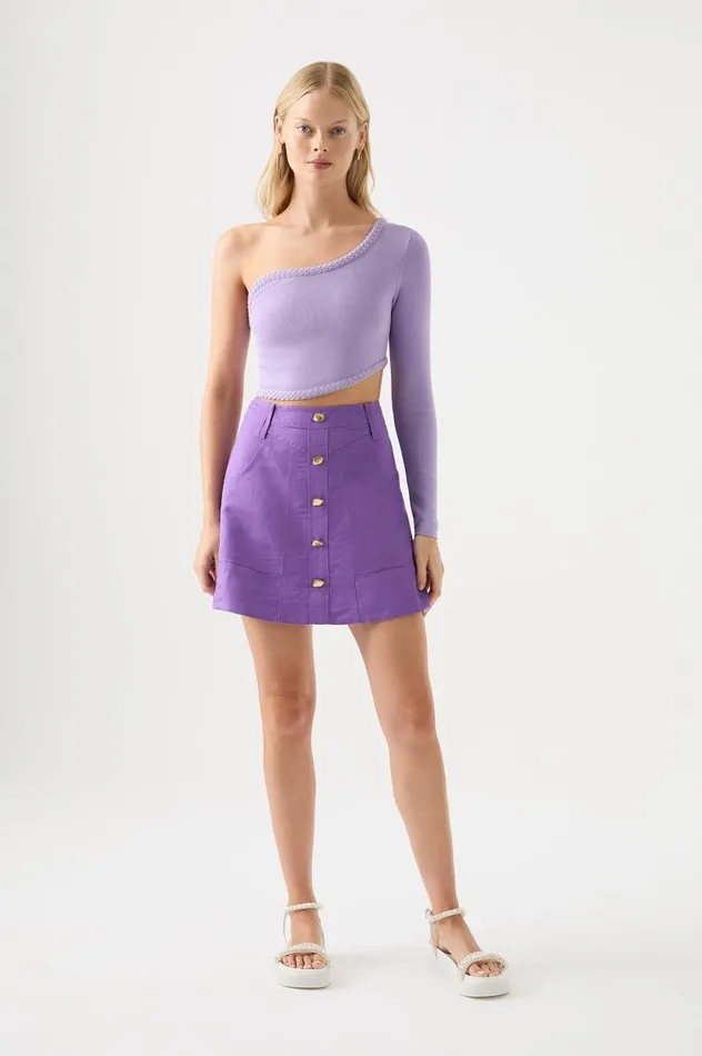 Aje Skirts Belmond Mini Skirt Deep Violet 8211 Women