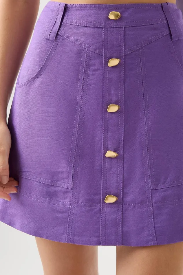 Aje Skirts Belmond Mini Skirt Deep Violet 8211 Women Aje Skirts Belmond Mini Skirt Deep Violet 8211 Women