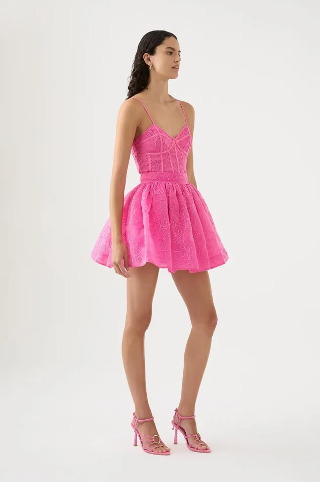Aje Skirts Evangeline Cornelli Mini Skirt Protea Pink 8211 Women Aje Skirts Evangeline Cornelli Mini Skirt Protea Pink 8211 Women